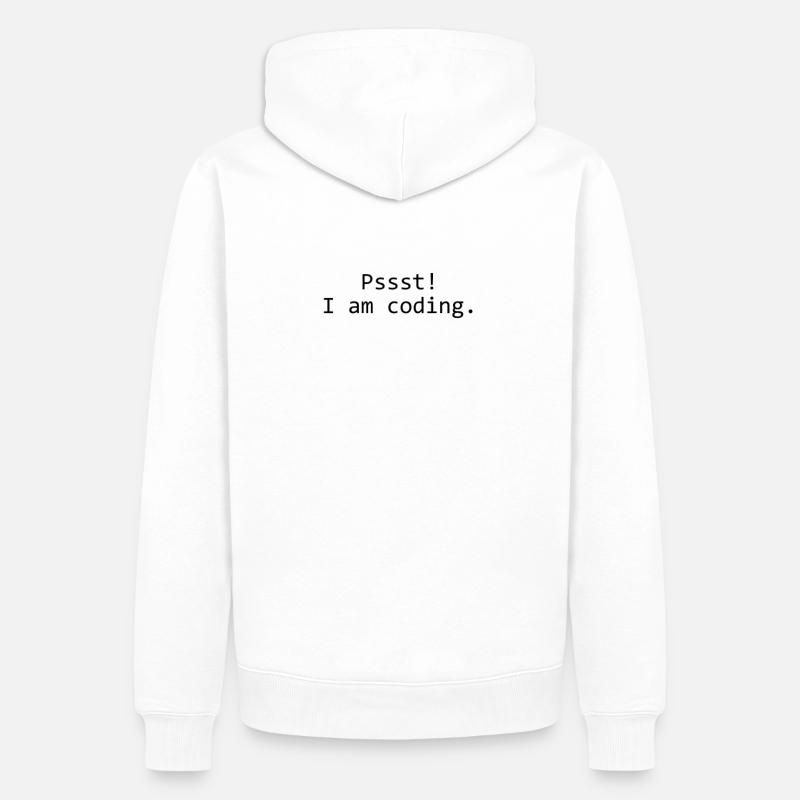Psssst! - Coding - Männer Premium Bio Hoodie - Weiß