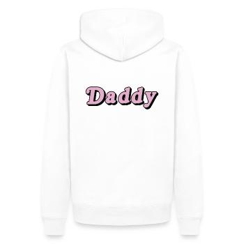 Papa - Männer Premium Bio Hoodie - Weiß - Hinten - Nico (187cm)