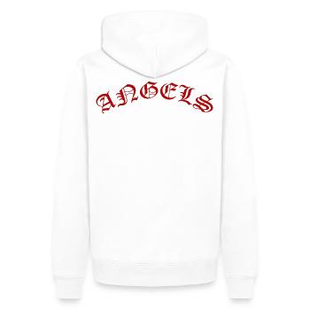ANGELS - Sweat à capuche Premium bio Homme - blanc - Dos - Nico (187cm)