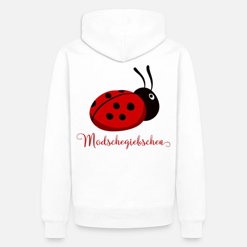 Modschegiebchen Coccinelle Saxon idée cadeau - Sweat à capuche Premium bio Homme - blanc