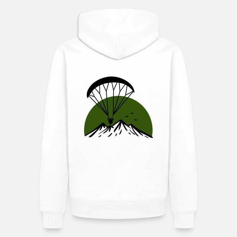 Paramotoring Retro Design - Männer Premium Bio Hoodie - Weiß