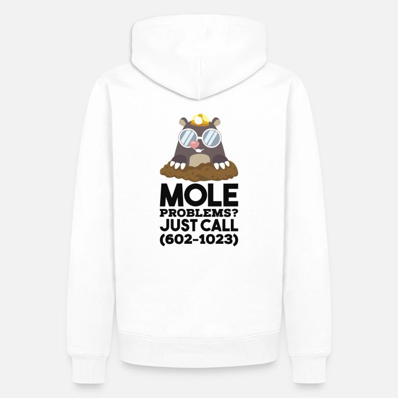 Chimie Mole Mole Chimie - Sweat à capuche Premium bio Homme - blanc