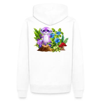 Pastellkoala im verzauberten Garten - Männer Premium Bio Hoodie - Weiß - Hinten - Nico (187cm)