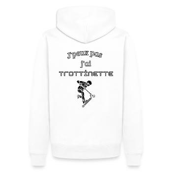 J'peux pas j'ai trottinette - Sweat à capuche Premium bio Homme - blanc - Dos - Nico (187cm)