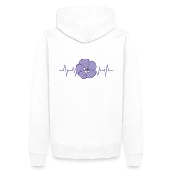 Lila Blumen Blütenblatt - Männer Premium Bio Hoodie - Weiß - Hinten - Nico (187cm)