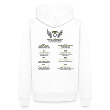 Schéma de manifestation des nombres angéliques - Sweat à capuche Premium bio Homme - blanc - Dos - Nico (187cm)
