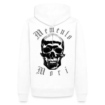 Crâne Memento Mori - Sweat à capuche Premium bio Homme - blanc - Dos - Nico (187cm)