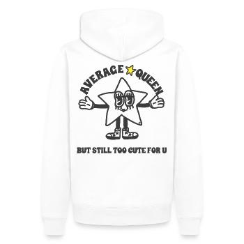 Average but not for you - Sweat à capuche Premium bio Homme - blanc - Dos - Nico (187cm)