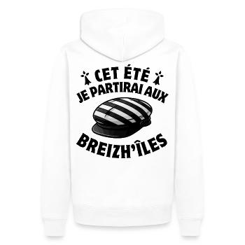 Bretagne, Breizh, ich bin Bretone - Männer Premium Bio Hoodie - Weiß - Hinten - Nico (187cm)