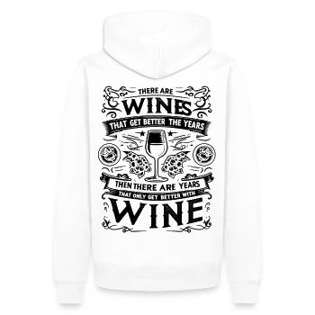 There are wines that get better with age - Männer Premium Bio Hoodie - Weiß - Hinten - Nico (187cm)