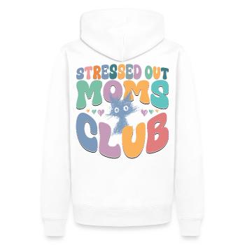 mom life graphic tee - Männer Premium Bio Hoodie - Weiß - Hinten - Nico (187cm)