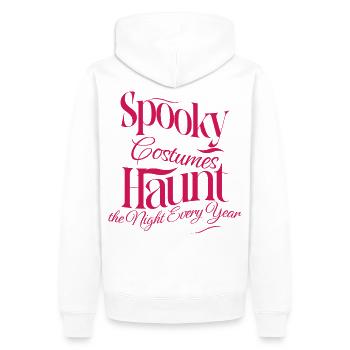 Spooky Costumes - Für die Halloween Nacht - Männer Premium Bio Hoodie - Weiß - Hinten - Nico (187cm)
