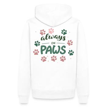 Toujours sur les pattes - Sweat à capuche Premium bio Homme - blanc - Dos - Nico (187cm)