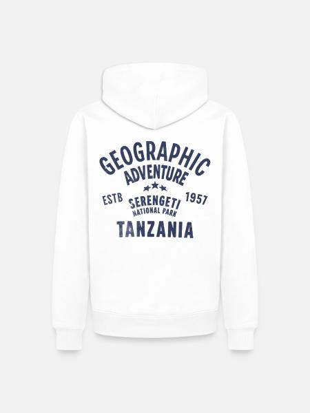 Tansania: Serengeti Geographisches Abenteuer - Männer Premium Bio Hoodie - Weiß