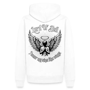 Lord of Hell Wings Halo - Männer Premium Bio Hoodie - Weiß - Hinten - Nico (187cm)