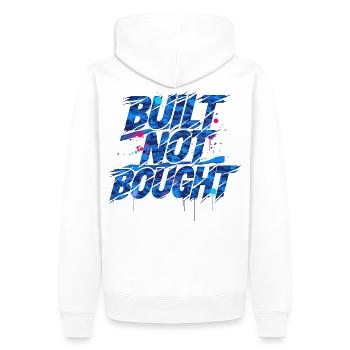 Construite et pas achetée – JDM Car Scene Camouflage Street - Sweat à capuche Premium bio Homme - blanc - Dos - Nico (187cm)