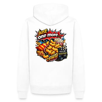 Erdnussflips Pop Art Filmabend spannende Serien - Männer Premium Bio Hoodie - Weiß - Hinten - Nico (187cm)