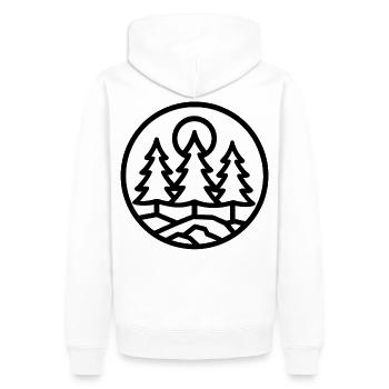 Waldkreis - Men’s Premium Organic Hoodie - white - Back - Nico (187cm)