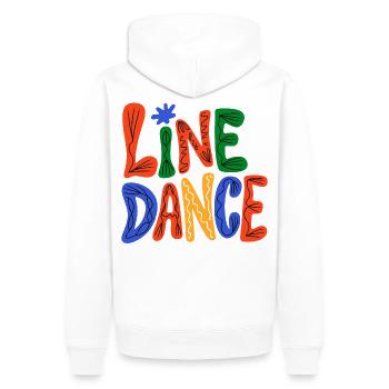 Line Dance Love - Männer Premium Bio Hoodie - Weiß - Hinten - Nico (187cm)