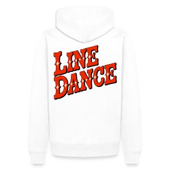 Line Dance Vibes - Men’s Premium Organic Hoodie - white - Back - Nico (187cm)