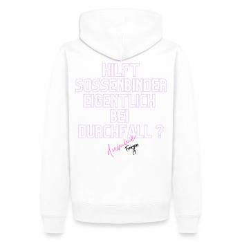 Durchfall Humor Neontext - Männer Premium Bio Hoodie - Weiß - Hinten - Nico (187cm)