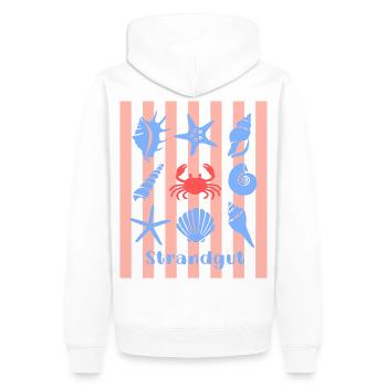 Strandgut Muscheln Seesterne und Krebs - Männer Premium Bio Hoodie - Weiß - Hinten - Nico (187cm)