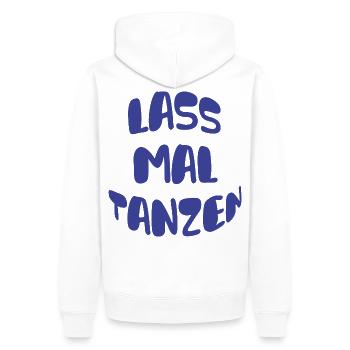 Lass mal Tanzen! - Männer Premium Bio Hoodie - Weiß - Hinten - Nico (187cm)
