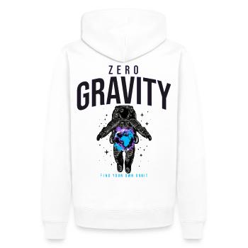 Zero Gravity Astronaut Erde Weltraum - Männer Premium Bio Hoodie - Weiß - Hinten - Nico (187cm)