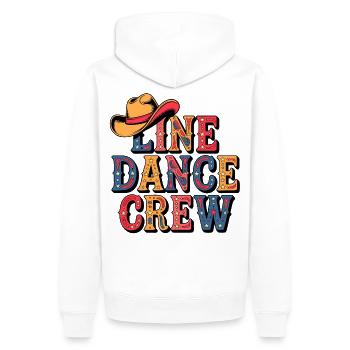 Line Dance Crew - Männer Premium Bio Hoodie - Weiß - Hinten - Nico (187cm)