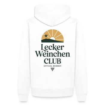 Wine Delicious Wine Club Amateurs de vin Vin rouge - Sweat à capuche Premium bio Homme - blanc - Dos - Nico (187cm)