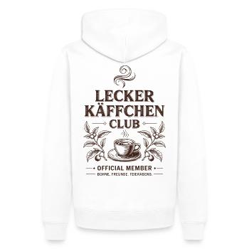 Kaffee Lecker Käffchen Club Espresso Cafe Barista - Männer Premium Bio Hoodie - Weiß - Hinten - Nico (187cm)