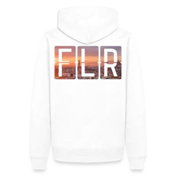 Flughafen Florenz FLR - Männer Premium Bio Hoodie - Weiß - Hinten - Nico (187cm)