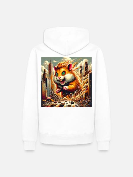 Horror Meerschwein - Männer Premium Bio Hoodie - Weiß