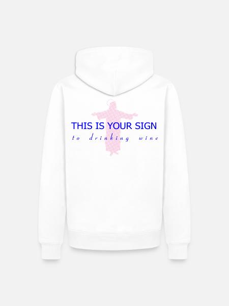 Heiliger Wein - Männer Premium Bio Hoodie - Weiß