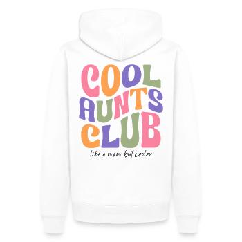 Cool Aunts Club Tante Aunt Gift Patentante Geburt - Männer Premium Bio Hoodie - Weiß - Hinten - Nico (187cm)