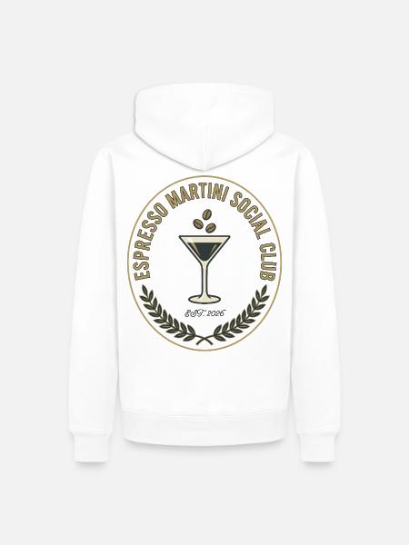 Espresso Martini Social Club - Männer Premium Bio Hoodie - Weiß