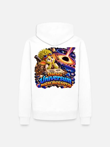Wenuma  Diese Universum macht mich fertig  - Männer Premium Bio Hoodie - Weiß