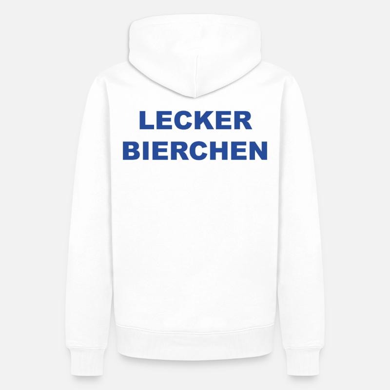 Lecker Bierchen T-Shirt - Männer Premium Bio Hoodie - Weiß