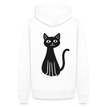 Chaton Miaou Chat Cadeau d’anniversaire Chats - Sweat à capuche Premium bio Homme - blanc - Dos - Nico (187cm)