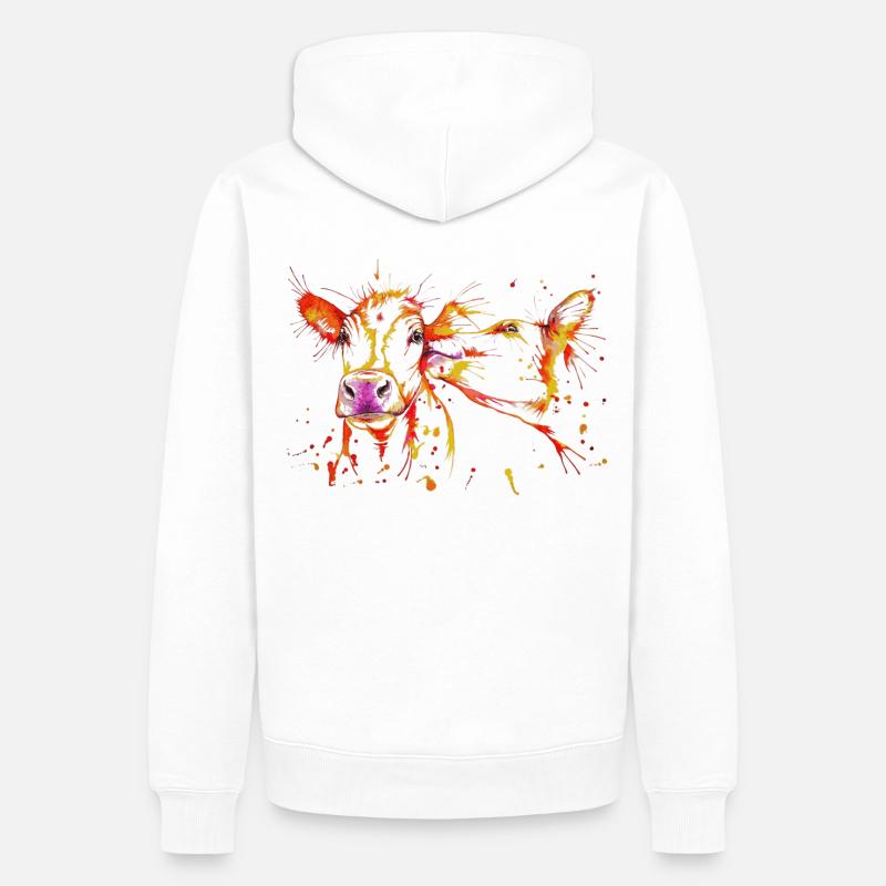 cows - Men’s Premium Organic Hoodie - white