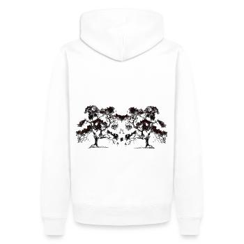 Baum Bäume Botanik Flora Wald Natur - Männer Premium Bio Hoodie - Weiß - Hinten - Nico (187cm)