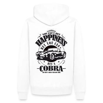 AC Cobra Drôle Dire Cadeau Bonheur Acheter - Sweat à capuche Premium bio Homme - blanc - Dos - Nico (187cm)