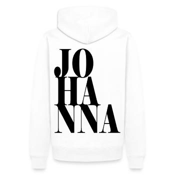 Johanna Name Vorname Moderne Schrift Wort Art - Männer Premium Bio Hoodie - Weiß - Hinten - Nico (187cm)