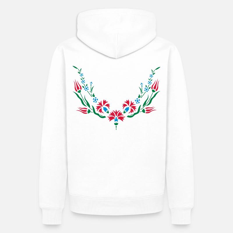 Les fleurs préférées du sultan - Sweat à capuche Premium bio Homme - blanc