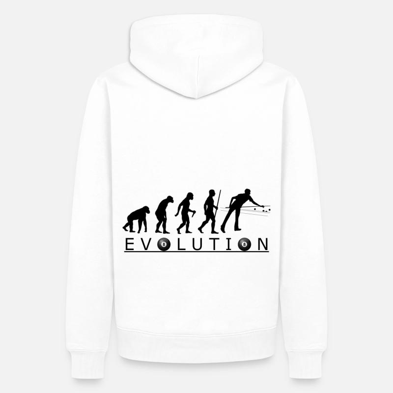 Evolution Pool Billard - Männer Premium Bio Hoodie - Weiß