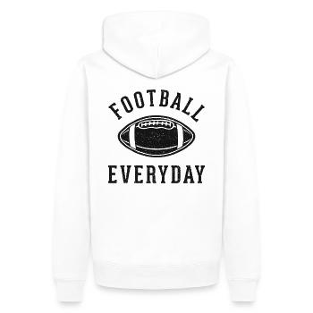 Football américain tous les jours Cadeau de devis - Sweat à capuche Premium bio Homme - blanc - Dos - Nico (187cm)