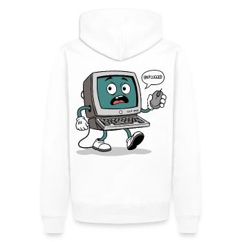 Out of Office - Männer Premium Bio Hoodie - Weiß - Hinten - Nico (187cm)