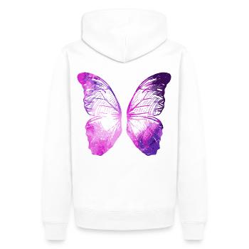 2reborn wings butterfly magic fluegel schmetterlin - Männer Premium Bio Hoodie - Weiß - Hinten - Nico (187cm)