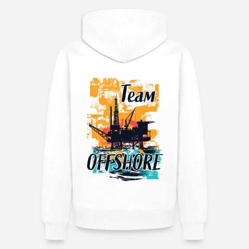 Équipe Offshore Life - Sweat à capuche Premium bio Homme - blanc