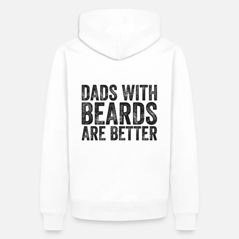 Dads with Beards are Better - Männer Premium Bio Hoodie - Weiß